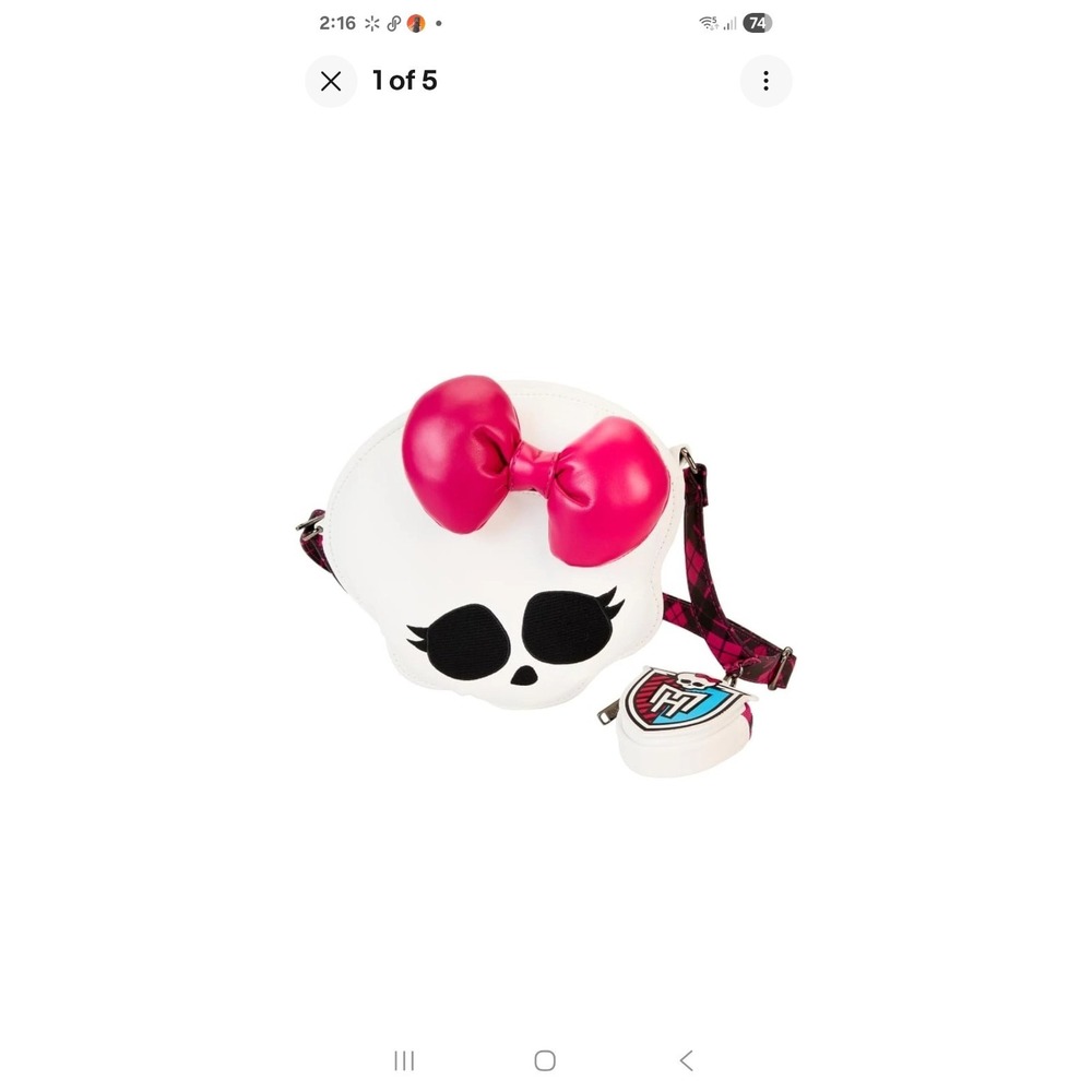 Loungefly Monster High Skullette Crossbody Bag with Coin Bag New With Tags